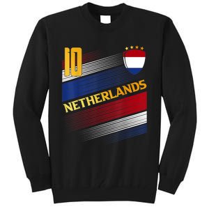 Netherlands Soccer Dutch Flag Football Retro 10 Jersey Tall Sweatshirt