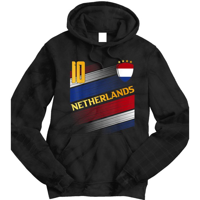 Netherlands Soccer Dutch Flag Football Retro 10 Jersey Tie Dye Hoodie