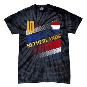 Netherlands Soccer Dutch Flag Football Retro 10 Jersey Tie-Dye T-Shirt