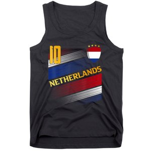 Netherlands Soccer Dutch Flag Football Retro 10 Jersey Tank Top