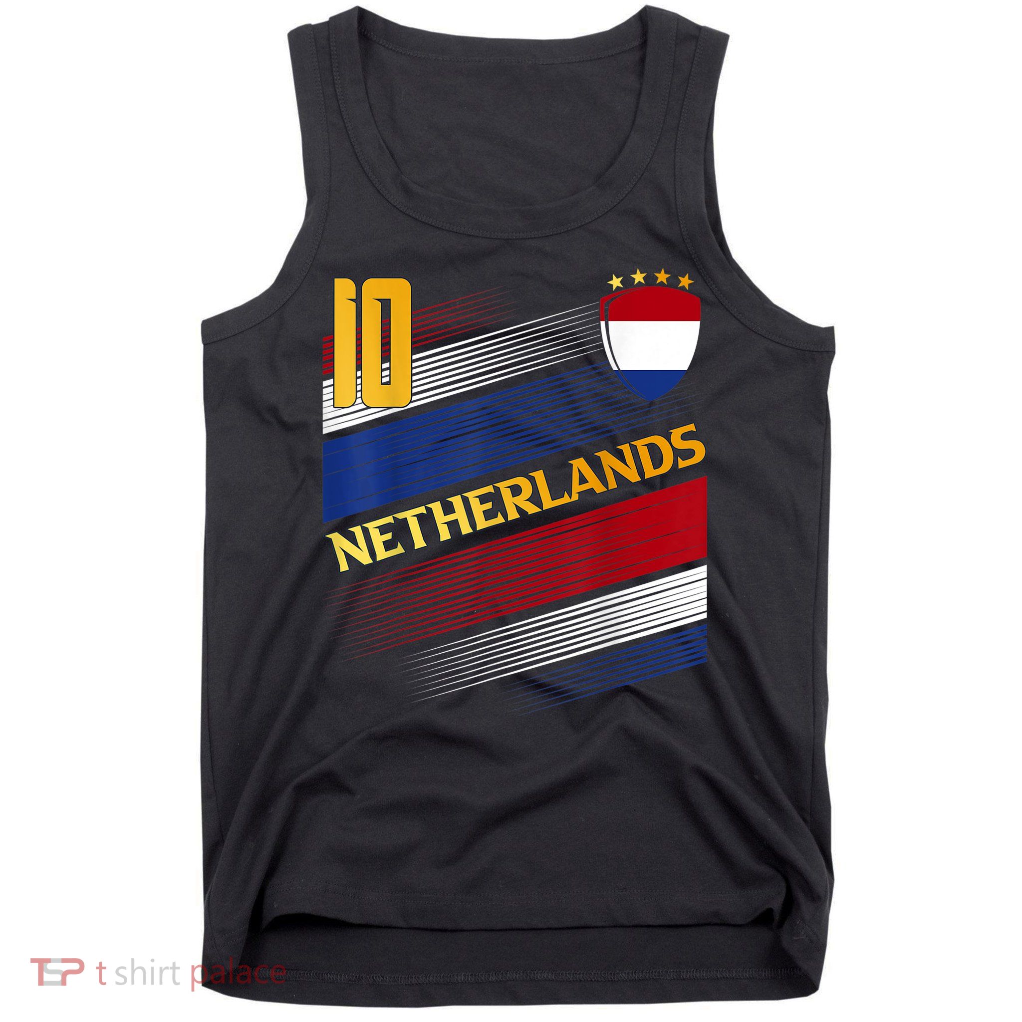 Netherlands Soccer Dutch Flag Football Retro 10 Jersey Tank Top