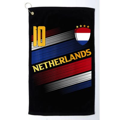 Netherlands Soccer Dutch Flag Football Retro 10 Jersey Golf Towel