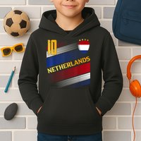 Netherlands Soccer Dutch Flag Football Retro 10 Jersey Kids Hoodie