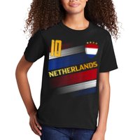Netherlands Soccer Dutch Flag Football Retro 10 Jersey Kids T-Shirt