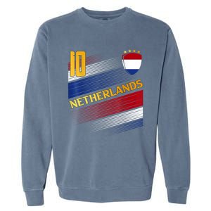 Netherlands Soccer Dutch Flag Football Retro 10 Jersey Garment-Dyed Sweatshirt