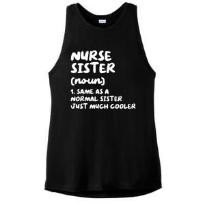 Nurse Sister Definition Funny Ladies PosiCharge Tri-Blend Wicking Tank