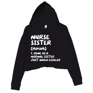 Nurse Sister Definition Funny Crop Fleece Hoodie