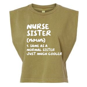 Nurse Sister Definition Funny Garment-Dyed Women's Muscle Tee