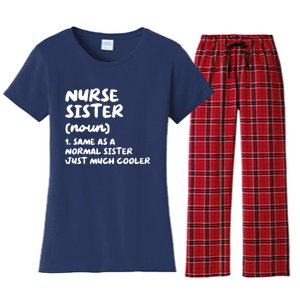 Nurse Sister Definition Funny Women's Flannel Pajama Set