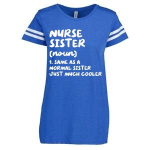 Nurse Sister Definition Funny Enza Ladies Jersey Football T-Shirt