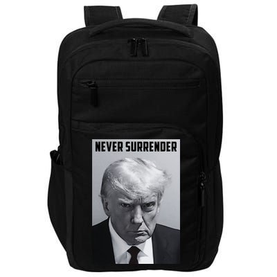 Never Surrender Donald Trump Mugshot Impact Tech Backpack