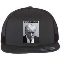 Never Surrender Donald Trump Mugshot Flatbill Hat