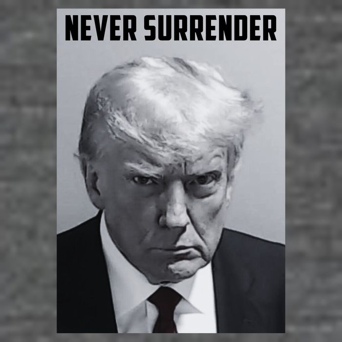 Never Surrender Donald Trump Mugshot Flatbill Hat