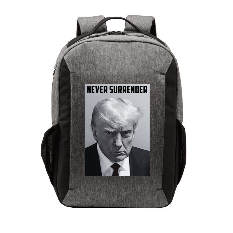 Never Surrender Donald Trump Mugshot Vector Backpack