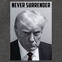 Never Surrender Donald Trump Mugshot Vector Backpack