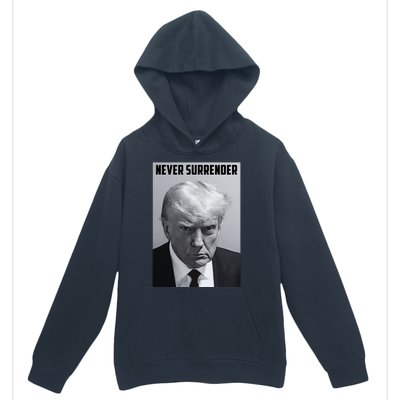 Never Surrender Donald Trump Mugshot Urban Pullover Hoodie