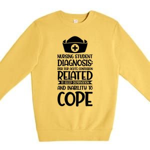 Nursing Student Diagnosis: Risk Confusion Nursery Gift Premium Crewneck Sweatshirt