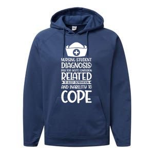 Nursing Student Diagnosis: Risk Confusion Nursery Gift Performance Fleece Hoodie