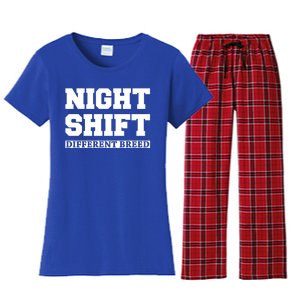 Night Shift Different Breed Night Shift Worker Funny Quote Meaningful Gift Women's Flannel Pajama Set