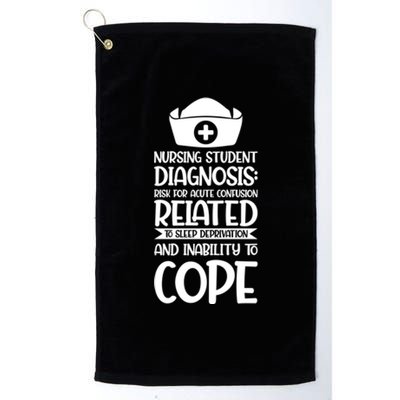 Nursing Student Diagnosis: Risk Confusion Nursery Cool Gift Platinum Collection Golf Towel