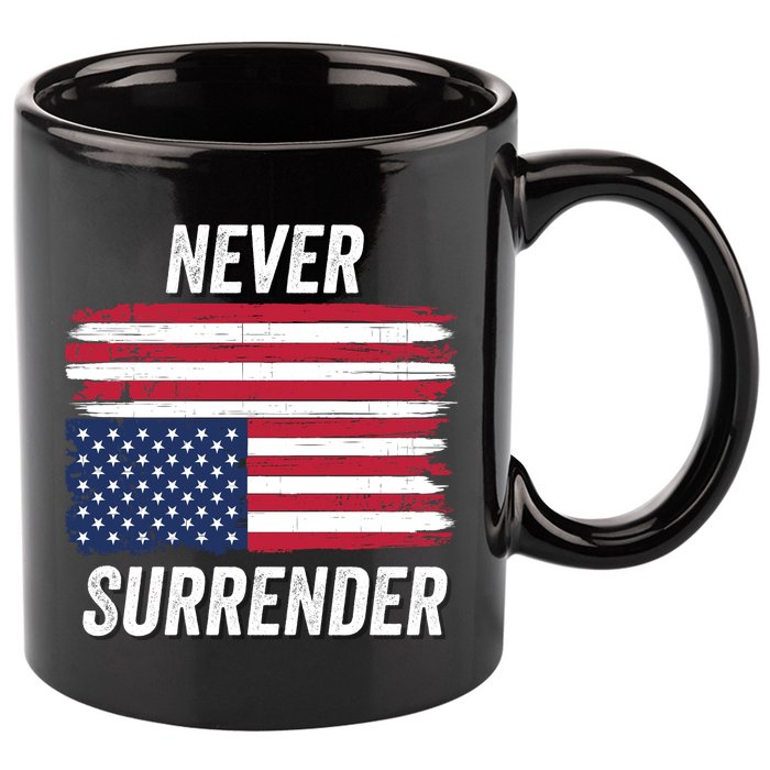 Never Surrender Distressed Usa Flag Save Our Republic Usa Under Distress 11oz C Handle Ceramic Mug