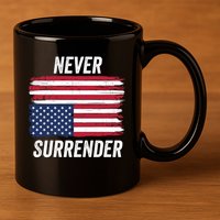 Never Surrender Distressed Usa Flag Save Our Republic Usa Under Distress 11oz C Handle Ceramic Mug