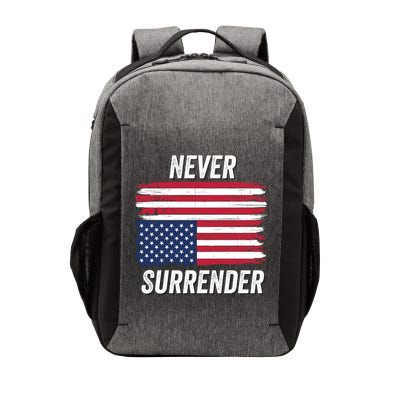 Never Surrender Distressed Usa Flag Save Our Republic Usa Under Distress Vector Backpack