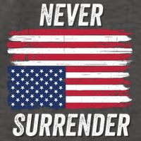 Never Surrender Distressed Usa Flag Save Our Republic Usa Under Distress Vector Backpack