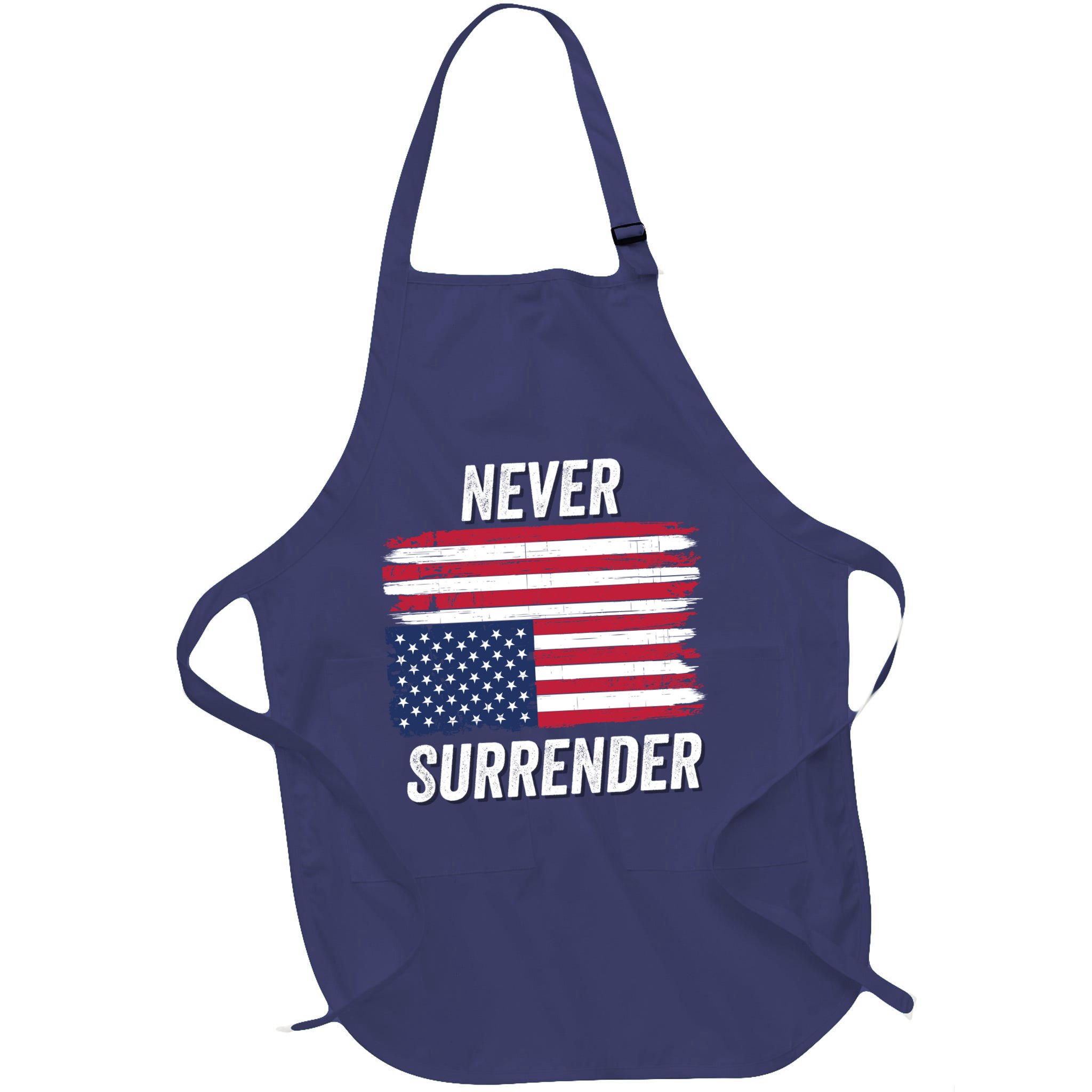 Never Surrender Distressed Usa Flag Save Our Republic Usa Under Distress Apron
