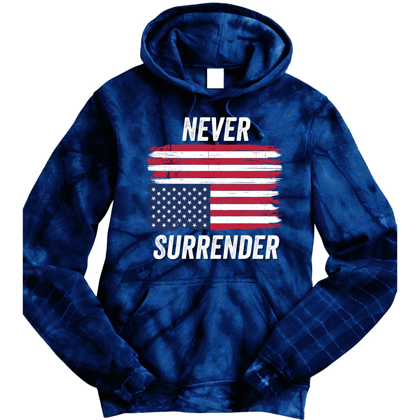 Never Surrender Distressed Usa Flag Save Our Republic Usa Under Distress Tie Dye Hoodie