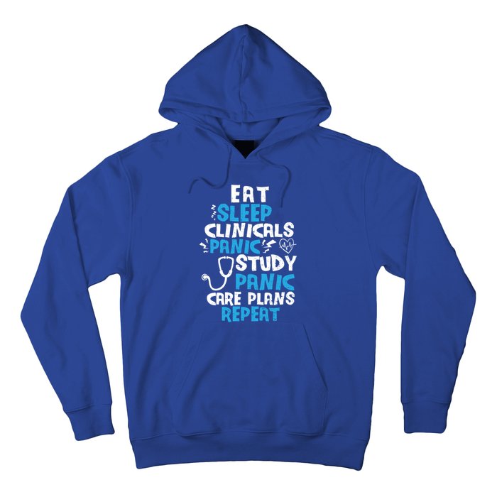 Nursing School: Eat Sleep Clinicals Panic Study Nurse Meaningful Gift Hoodie