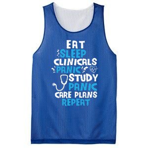 Nursing School: Eat Sleep Clinicals Panic Study Nurse Meaningful Gift Mesh Reversible Basketball Jersey Tank