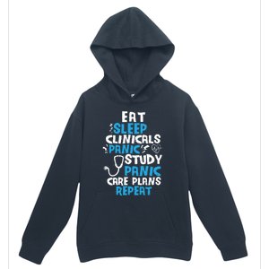 Nursing School: Eat Sleep Clinicals Panic Study Nurse Meaningful Gift Urban Pullover Hoodie