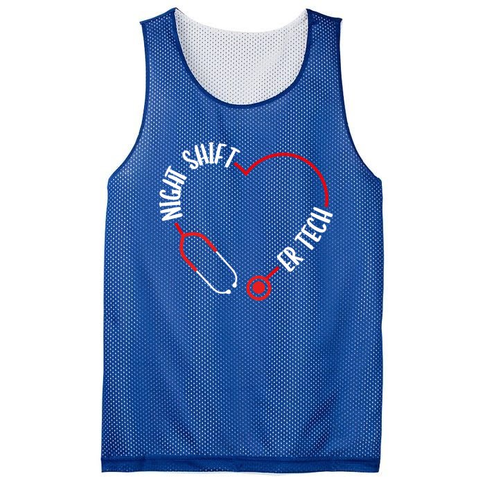 Night Shift Er Tech Emergency Medical Nurse Er Nursing Gift Mesh Reversible Basketball Jersey Tank