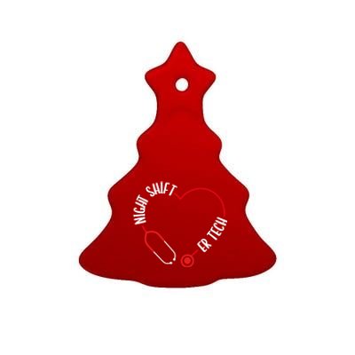 Night Shift Er Tech Emergency Medical Nurse Er Nursing Gift Ceramic Tree Ornament