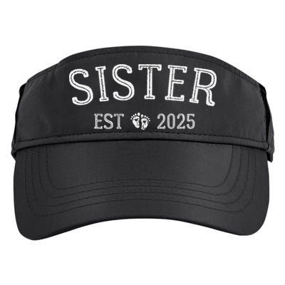 New Sister Est 2025 New Mom 2025 Promoted To Big Sister 2025 Adult Drive Performance Visor