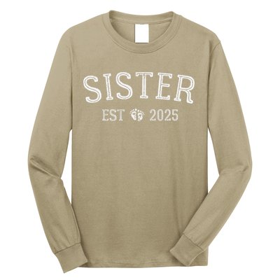 New Sister Est 2025 New Mom 2025 Promoted To Big Sister 2025 Long Sleeve Shirt