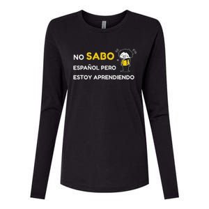 No Sabo EspañOl Womens Cotton Relaxed Long Sleeve T-Shirt