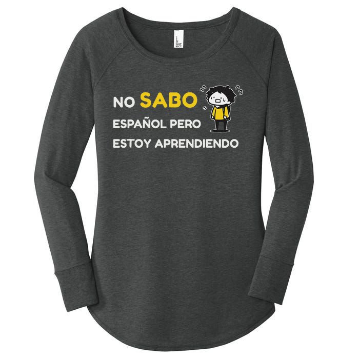 No Sabo EspañOl Women's Perfect Tri Tunic Long Sleeve Shirt