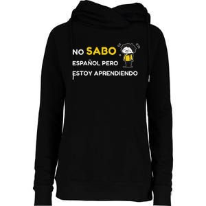 No Sabo EspañOl Womens Funnel Neck Pullover Hood