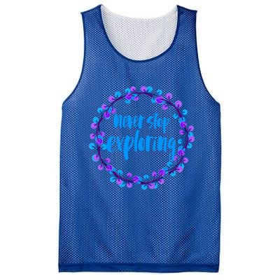 Never Stop Exploring Travel Adventure Meaningful Gift Mesh Reversible Basketball Jersey Tank
