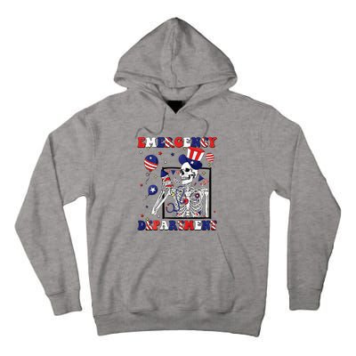 Nurse Skeleton Emergency Department 4th Of July Tall Hoodie