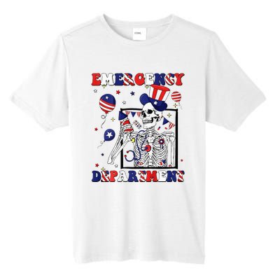 Nurse Skeleton Emergency Department 4th Of July Tall Fusion ChromaSoft Performance T-Shirt