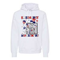 Nurse Skeleton Emergency Department 4th Of July Premium Hoodie