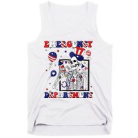 Nurse Skeleton Emergency Department 4th Of July Tank Top