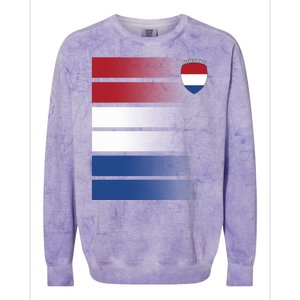 Netherlands Soccer Fan Team Jersey Colorblast Crewneck Sweatshirt