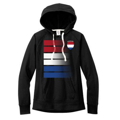 Netherlands Soccer Fan Team Jersey Women's Fleece Hoodie