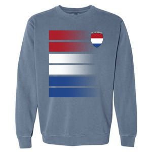 Netherlands Soccer Fan Team Jersey Garment-Dyed Sweatshirt