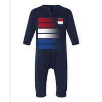 Netherlands Soccer Fan Team Jersey Infant Fleece One Piece