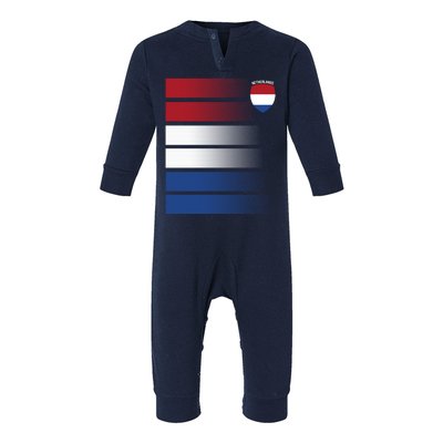 Netherlands Soccer Fan Team Jersey Infant Fleece One Piece